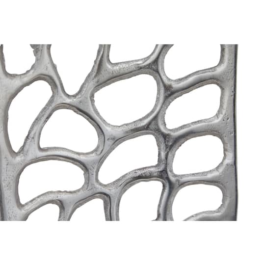 Silver Aluminum Modern Abstract Rectangle Wall Décor Set